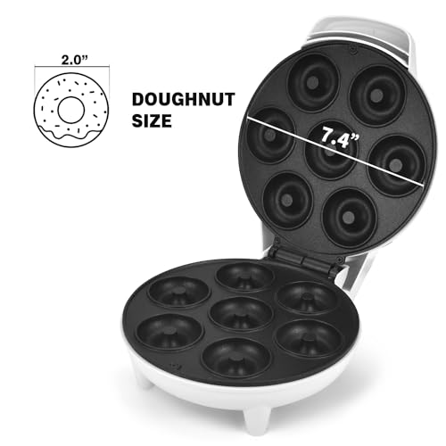 DSP Mini Donut Maker - Non-Stick, 7 Donuts, Cool-Touch