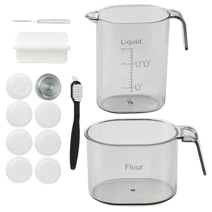 VEVOR Electric Pasta Maker, 150W Automatic Noodle Maker Machine with 8 Pasta Shapes, 4 Intelligent Modes, 500g Flour Capacity Pasta Maker Machine with Measuring Cups, Cleaning Brush for Home Kitchen