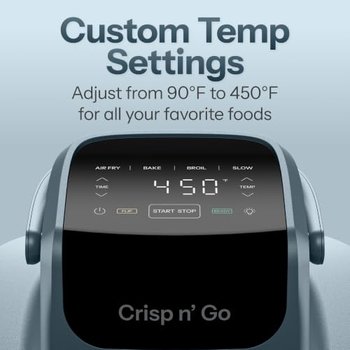 Chefman Crisp n’ Go 4 Qt Glass Air Fryer, 4-in-1, PFAS-Free Bowl & Rack