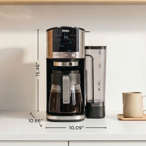 Ninja DualBrew Coffee Maker | Brew Coffee Grounds & Pods | Brew Classic, Rich, Over Ice, & Cold Brew | Brew Single-Serve Cup to Full 12-Cup Carafe | Stainless Steel | GP161