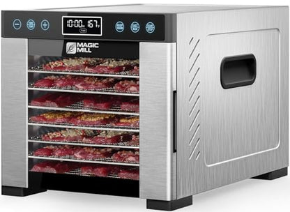 Magic Mill Pro 7-Tray Stainless Steel Food Dehydrator | Digital Timer & Temperature Control, Keep Warm Function, ETL Approved (Renewed)
