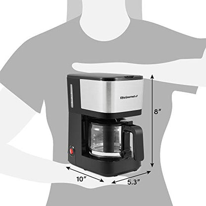 Elite Gourmet EHC9420 Automatic 5-Cup Drip Coffee Maker, Pause N Serve