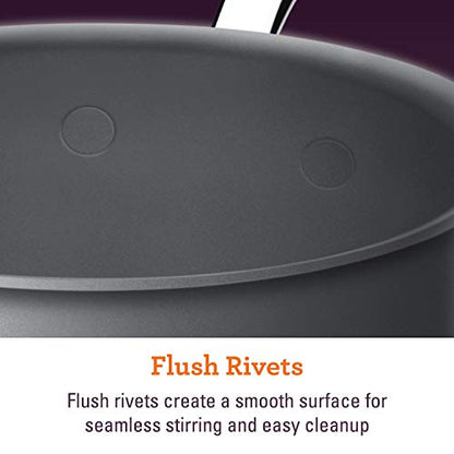 Breville Thermal Pro Hard-Anodized Nonstick 2.5-Quart Covered Saucier, Gray