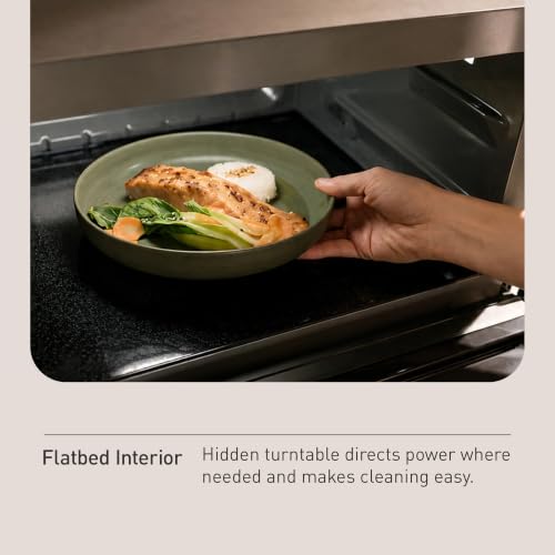 Panasonic Japanese Microwave, 1.0 cu. ft. 1200W Clean Design Flatbed Countertop Microwave Oven with Genius Sensor 2.0 One-Touch Cooking and Reheating, Inverter Technology, Auto Defrost – NN-SF57RM