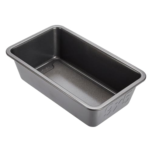 GoodCook PRO Loaf Pan Nonstick Carbon Steel Bakeware with Easy-Clean Non-Stick Coating, Oven & Dishwasher Safe Pan for Breads Pound Cakes Banana Breads & More, 9 x 5-Inch, Gray