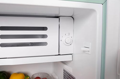 Frigidaire Refrigerator-Retro Mini Fridge Energy Saving-Adjustable Thermostat Control- Ideal for Dorm, Office, RV, Garage, Apartment 3.1 Cu Ft, GREEN
