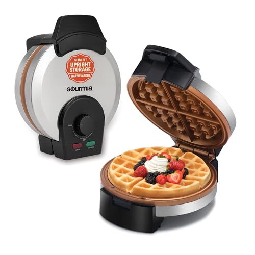 Gourmia Belgian Waffle Maker - Nonstick Cooking Plates, Stainless Steel