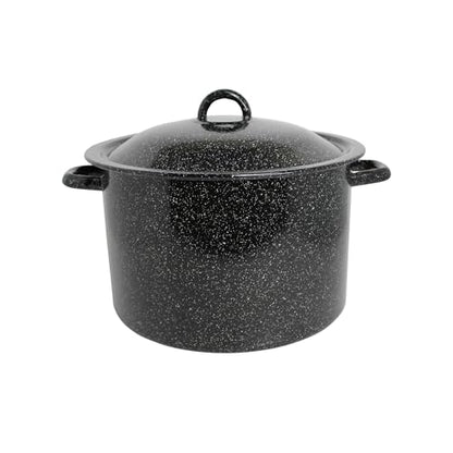 MIRRO 7.75qt Enamel Stock Pot, Black