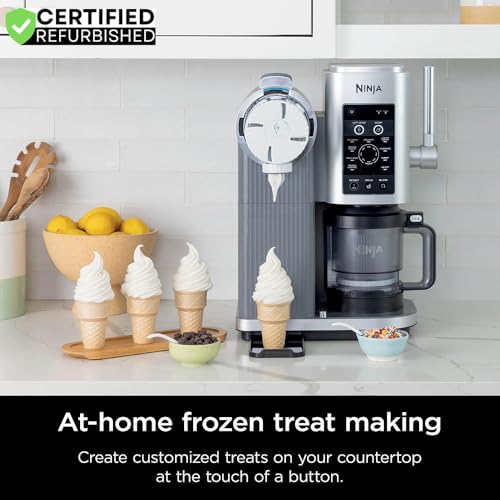 Ninja NC701 CREAMi Swirl 13-in-1 Soft Serve Ice Cream Machine (Renewed) Bundle with 2 YR CPS Enhanced Protection Pack