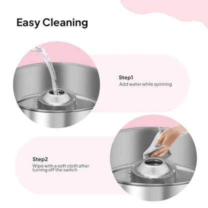 ROVSUN 15 Inch Cotton Candy Machine Commercial, Candy Floss Maker Electric Cotton Candy Maker w/Stainless Steel Bowl & Sugar Scoop for Home Party Carnival Birthday (Pink)