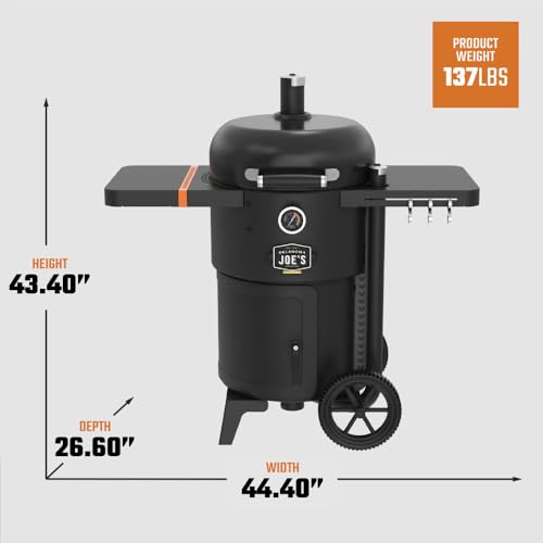Oklahoma Joe's Bronco 18 in. Heavy Duty Charcoal Drum Smoker and Grill with 284 sq. in. Cooking Area in Black