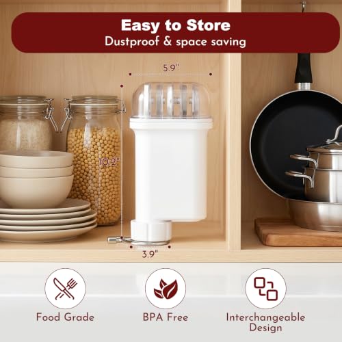 5-in-1 Pasta Press Attachment Compatible with KitchenAid Stand Mixers,Pasta Maker Accessory with 5 Interchangeable Plates for Spaghetti,Bucatini,Fusilli,Large&Small Macaroni,Homemade Pasta Extruder