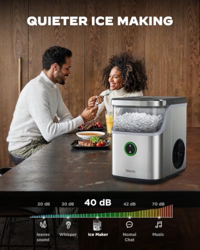 Silonn Nugget Ice Maker Countertop with Detachable Basket and Handle