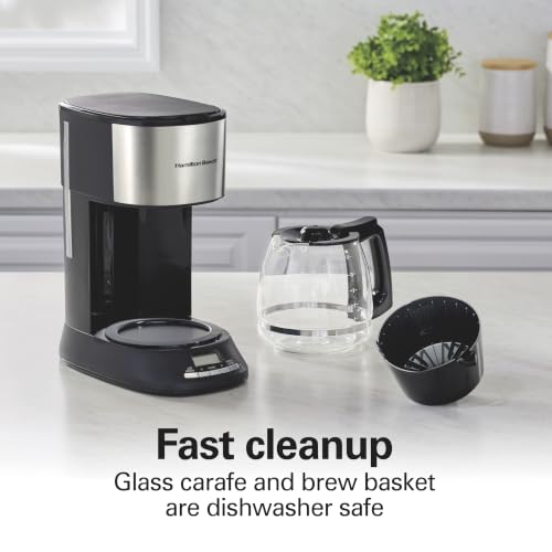 Hamilton Beach 12 Cup Programmable Drip Coffee Maker With 3 Brew Strengths
