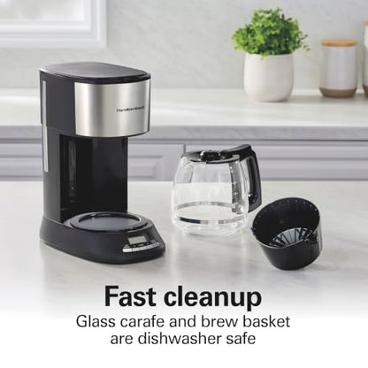 Hamilton Beach 12 Cup Programmable Drip Coffee Maker With 3 Brew Strengths