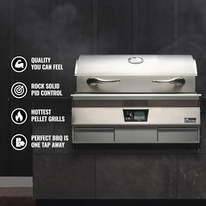 recteq E-Series Built-In 1300 Pellet Smoker Grill, Wi-Fi-Enabled Outdoor Grills & Smokers, Electric Pellet Grill with 1300 Sq In Cook Space