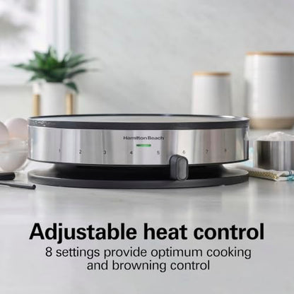 Hamilton Beach Electric Crepe Maker With 13” Ceramic Nonstick Griddle