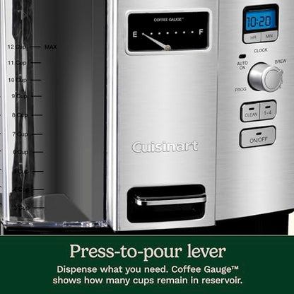 Cuisinart Drip Coffee Maker, Programmable & Self-Cleaning, 12-cup Capacity
