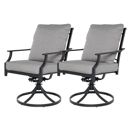 Grand patio Swivel Rocker Patio Dining Chairs Set of 2, Outdoor Chairs