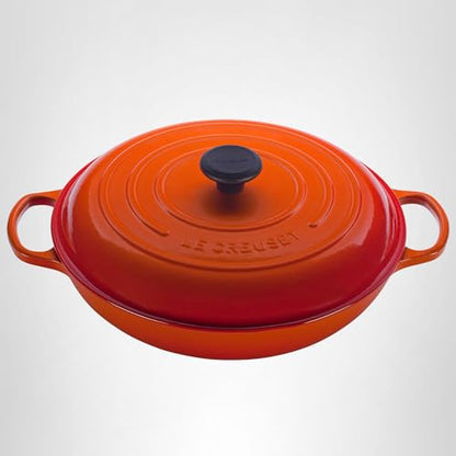 Le Creuset Enameled Cast Iron Signature Braiser, 3.5 qt., Flame