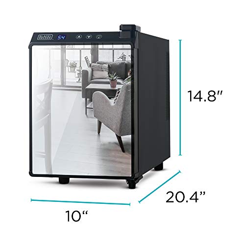 BLACK+DECKER 6-Bottle Thermoelectric Wine Chiller, BD60316, Mirrored Door