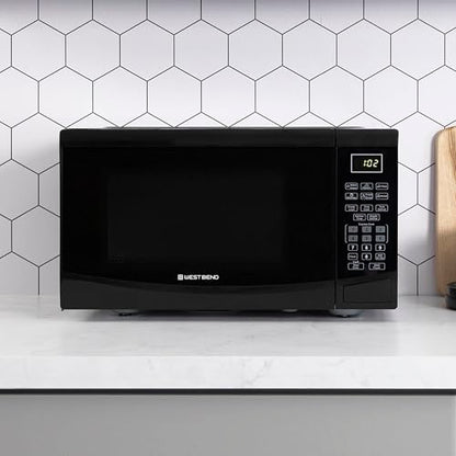 West Bend Microwave Oven, 900-Watts, 0.9 Cu.Ft., in Black Finish
