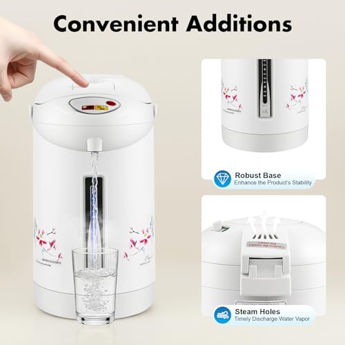 3L Electric Kettle, Hot Water Dispenser with 3 Water Dispensing Modes, 750W Fast Boil & Keep Warm, Stainless Steel Tabletop Countertop Pot for Home Kitchen Office