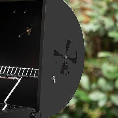 Royal Gourmet CD1519 Portable Charcoal Grill with Warming Rack, Tabletop Charcoal Grill with 303 Sq. In Cooking Area for Outdoor Camping and Picnic Grilling, Black