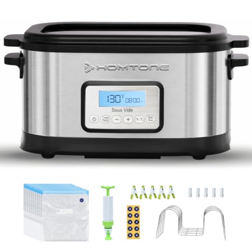 Homtone Sous Vide 6 Quart, 520W Fast Heating, All-In-One, Stainless Steel