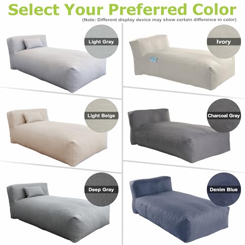Dineli Chaise Lounge Chair Outdoor Bed Lounger Couch Sofa for Pool