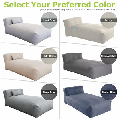 Dineli Chaise Lounge Chair Outdoor Bed Lounger Couch Sofa for Pool