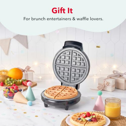 Dash Precision Crisp Belgian Waffle Maker, 8-Inch, Ceramic Nonstick, Black
