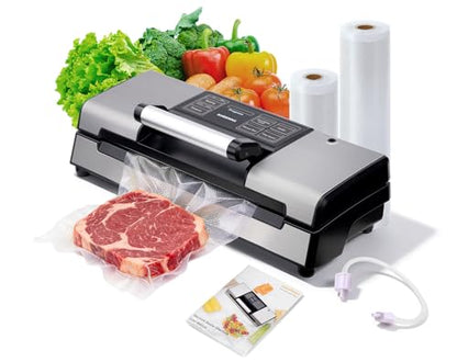 KURSINNA 95kPa Vacuum Sealer Machine, Stainless Steel Food Sealer