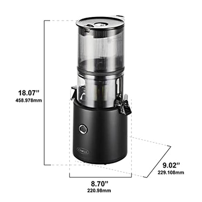 Omega Effortless Batch Cold Press Juicer - Hands Free Vegetable and Fruit Masticating Juicer Machine with 68-oz. capacity, Extra Large Hopper No-Prep whole recipe juicing, Easy Clean, 150-Watts, Black