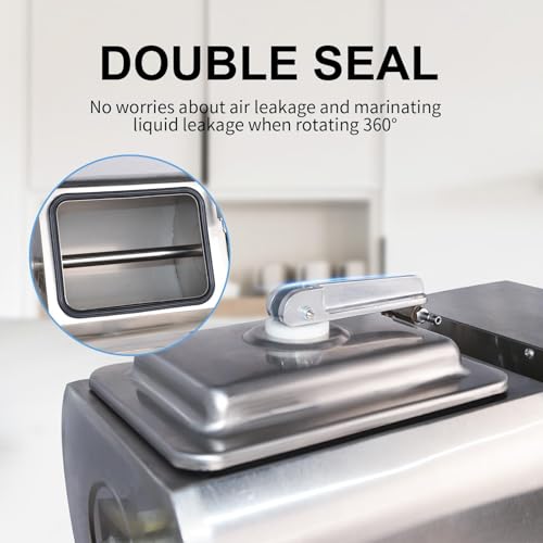 Vdniduir Electric Vacuum Tumbler Marinating Machine, 18L Vacuum Tumbler Marinator,for Meat and Vegetables