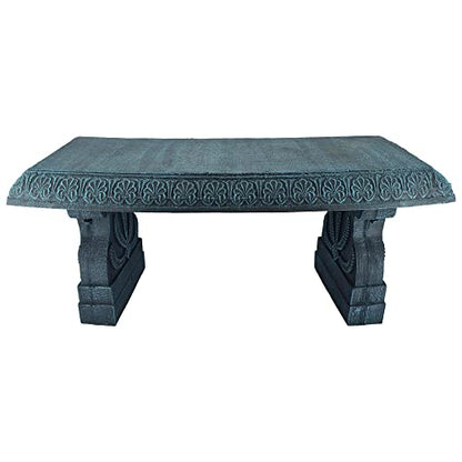 Arcadia Garden Products Outdoor Fiberclay Garden Bench for Patio, Porch, Park, Lightweight and Durable Outside Furniture Decor, Brushed Teal