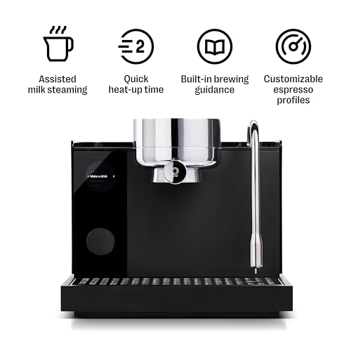 Fellow Espresso Series 1 – Home Espresso Machine – Heats in Under 2 Minutes, Precise Temperature Control, Pressure Profiling, Built-In Guidance, Assisted Milk Steaming, Matte Black