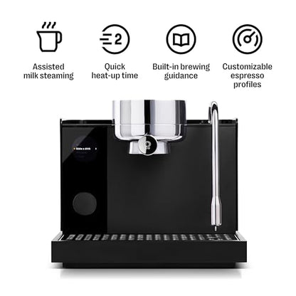 Fellow Espresso Series 1 – Home Espresso Machine – Heats in Under 2 Minutes, Precise Temperature Control, Pressure Profiling, Built-In Guidance, Assisted Milk Steaming, Matte Black