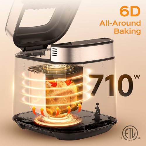LCKSMAL 2.5LB Bread Maker with Built-in Electronic Scale, 25-in-1 Bread Machine, Beginner-Friendly with Adjustable Baking & Fermentation, Non-Stick Easy-Clean Pan, Quiet, 15H Delay, Recipes, White