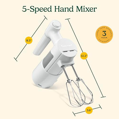 Cuisinart 5 Speed Hand Mixer, HM-150, White