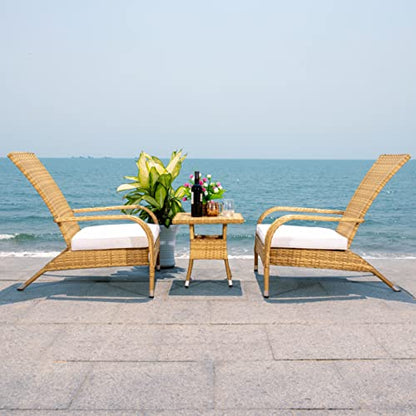 SAFAVIEH Outdoor Edna 3pc 3-Piece Patio Sectional Sofa Set, 19.7" PAT7719D