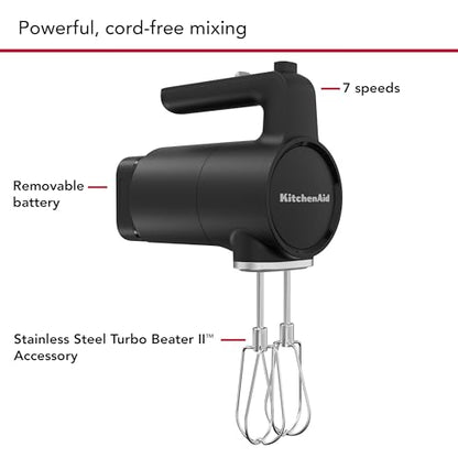 KitchenAid Go Cordless Hand Mixer, battery included, KHMR762