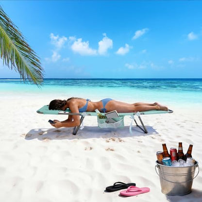 SUNNYFEEL Lay Flat Tanning Chair, Face Down Lounger, 5-Position Reclining