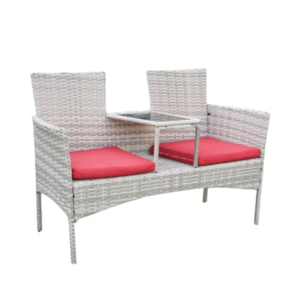 Wicker 2-Seat Outdoor Patio Loveseat