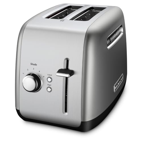 KitchenAid 2-Slice Toaster with Manual Lift Lever, KMT2115, Contour Silver