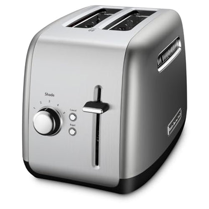 KitchenAid 2-Slice Toaster with Manual Lift Lever, KMT2115, Contour Silver
