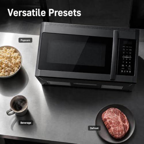 Over the Range Microwave Oven 1.7 cu.ft 1000W in Black