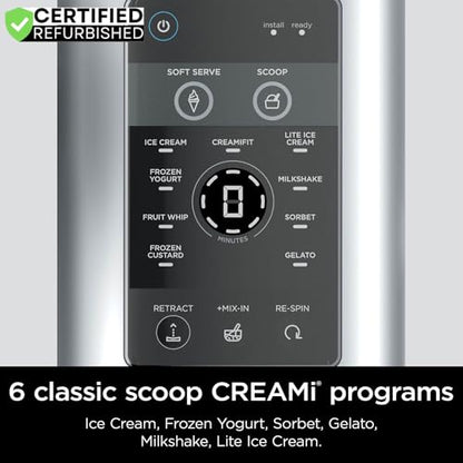 Ninja NC701 CREAMi Swirl 13-in-1 Soft Serve Ice Cream Machine (Renewed) Bundle with 2 YR CPS Enhanced Protection Pack