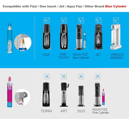 Soda Machine CO2 Cylinder Refill Adapter Hose Soda Maker Co2 Canister Refill Station for Filling Soda blue Co2 Bottle