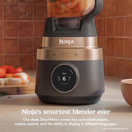 Ninja CrushBOSS Intelligent Blender, 1850PW, XL 72-oz, Onyx, LB201BK